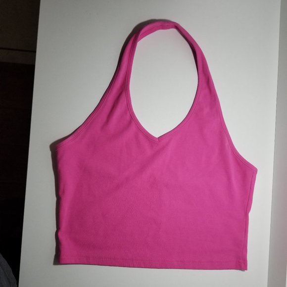 Set of two Women's Halter V Neck Sleeveless Backless Basic Crop Tops Size XXL - Picture 7 of 9